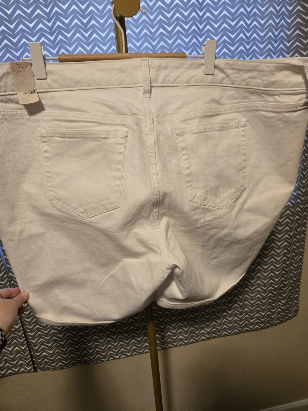 torrid White Stretch Denim Shorts